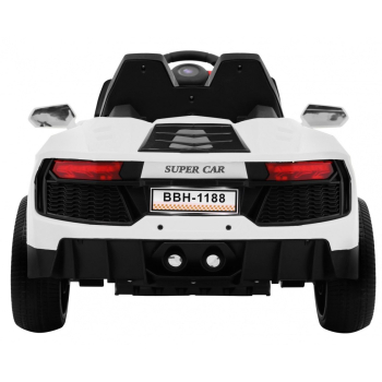 Autko Future na akumulator dla dzieci Biały + Pilot + Wolny Start + MP3 USB + LED